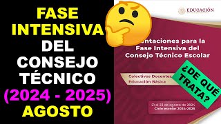 Soy Docente FASE INTENSIVA DEL CONSEJO TÉCNICO 2024  2025 AGOSTO [upl. by Aneram952]