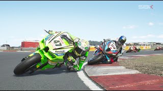 AXEL BASSANI VS TOPRAK RAZGATLIOGLU  WSBK DONINGTON PARK INGGRIS  SBK 24 GAMEPLAY [upl. by Singh]