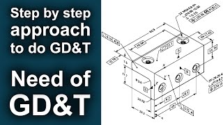 GDampT for beginners  Step by step approach for GDampT for mechanical drawings [upl. by Nosnar]