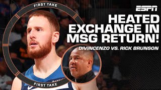 DiVincenzo exchanged words with Rick Brunson in MSG return 👀 Stephen A‘s not concerned  First Take [upl. by Danby375]