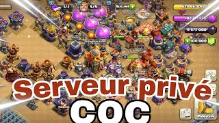 Serveur privé clash of clans pour jouer avec lhdv16  clash of clans [upl. by Bullard]