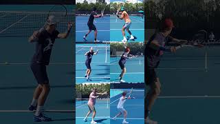 🎾Slow Motion Forehand Technique Comparison forehand tennisslowmotion Nadal Djokovic Alcaraz [upl. by Mini]