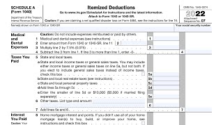 IRS Schedule A walkthrough Itemized Deductions [upl. by Ensign]