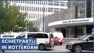 Eerste beelden schietpartij in leslokaal Erasmus MC Rotterdam [upl. by Odirfliw]