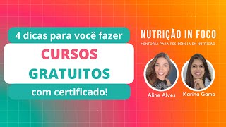 Cursos gratuitos com certificado na área de Nutrição  Pontos para o currículo Residência [upl. by Parnell]