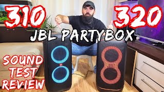 JBL Partybox 320 VS JBL Partybox 310 Sound Comparison  REVIEW [upl. by Lewes]