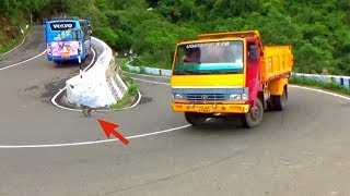 Tipper Lorry Cross 940 Hairpin Bend Road Valparai Hills Pollachi TN [upl. by Fiora]