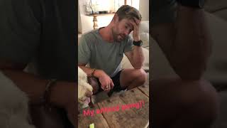 Chris Hemsworth with his dog 🐶 [upl. by Ilyak]