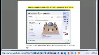 Download Realtek ALC887 HD Audio Driver for Windows 1087 2023 updated [upl. by Clareta]