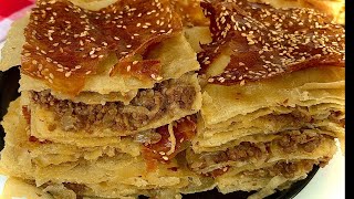 📣TEPSİ TEPSİ YAPIYORUM ✅KAPIŞ KAPIŞ GİDİYOR MAYASIZ HAMURDAN KAT KAT ÇITIR ÇITIR EL AÇMASI BÖREK [upl. by Evania]