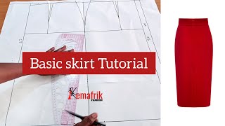 How to draft a Basic Skirt Pattern  Tutorial [upl. by Yzzik]