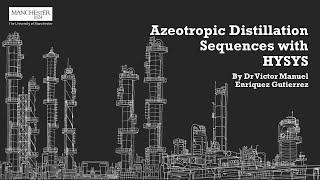 Azeotropic Distillation Sequences with HYSYS [upl. by Elleirad529]