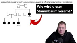 ABITRAINING  Stammbaumanalyse 1 Wie wird dieser Stammbaum vererbt [upl. by Suitangi36]