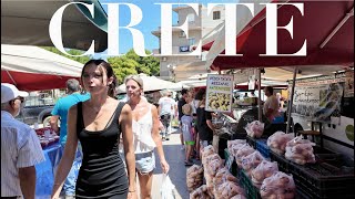 Heraklion Open Air Bazaar  Crete Greece  July 2024 [upl. by Copeland]