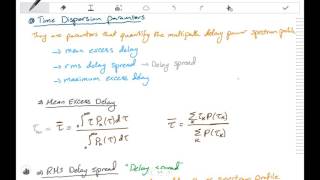 OFDM 13 Multipath Channel Parameters Time Dispersion Parameters [upl. by Sivrup141]