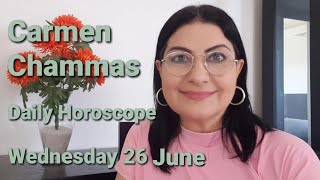 Wednesday 26 June 2024 BornToday Horoscope Consultations ChartReadings [upl. by Yrag]