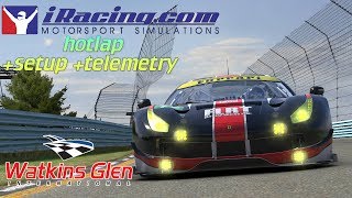 Iracing Hotlap Watkins Glen  Ferrari 488GTE  setuptelemetry 142779 Carlos Oliver [upl. by Zsazsa]