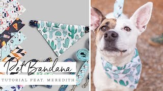 Easy Pet Bandana  Spoonflower [upl. by Schlessel481]