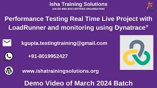 Performance Testing Real Time Project With LoadRunner Demo Contact us on 918019952427 to enroll [upl. by Adrahc]