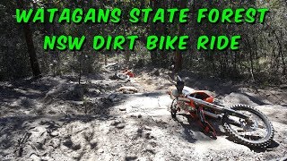 Watagans Letter A NSW Enduro Dirt Bike Riding Single Tracks and Hill Stacks Sept 2017 [upl. by Salkcin558]