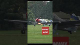 Bob’s Yak  Exhaust Flames on landing yak3 [upl. by Atilehs]