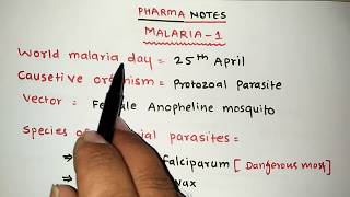 MALARIA  MALARIAL PARASITE LIFE CYCLE WITH TRICKS  PART1  RRB PHARMACIST EXAM  GPAT  ESIC [upl. by Okoy353]