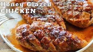 The Best Honey Glazed Garlic Chicken I’ve Ever Had  One Pan in 30 Minutes [upl. by Ahpla]