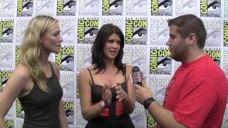 Interview Yvonne Strahovski and Sarah lancaster of Chuck [upl. by Airda]