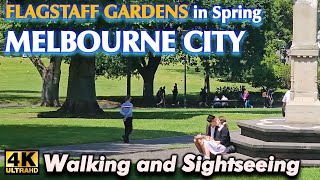 FLAGSTAFF GARDENS City of Melbourne Travel Tour Australia 4K  Spring Season Ambient Cinematic Relax [upl. by Hazmah]