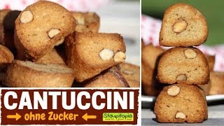 Cantuccini ohne Zucker  Köstliche Low Carb Kekse mit Mandeln [upl. by Zelle]