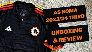 AS Roma 202324 third jersey Unboxing amp Review [upl. by Acirfa]