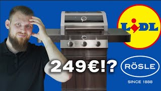 Der beste LIDL Gasgrill aller Zeiten Rösle Gourmet G3 von Lidl im Test [upl. by Hardan]