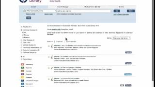 Video 8 Cochrane Library  basic search [upl. by Yaja]