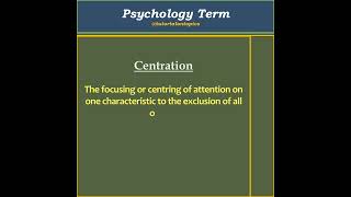 what is Centration  Centration  education psychology psychologyfacts school [upl. by Cochrane609]