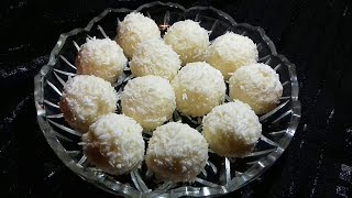 Raffaello Recipe  রাফাএলো চকলেট  Homemade Raffaello Coconut Balls  Coconut Truffles [upl. by Xonel982]