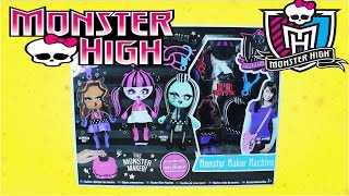 Monster High  Make 3 clipon Monster High dolls with monster maker machine  Fan PLAY Toys [upl. by Okir924]