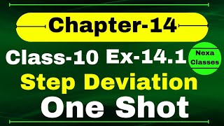 Ex 141 By Step Deviation Method One Shot Video  One Shot EX 141 Class 10 MathStep Deviation [upl. by Nodyarg935]