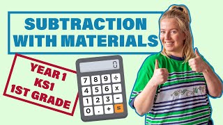 Subtraction With Materials  Year 1 KS1 1st Grade Maths [upl. by Odnalor]