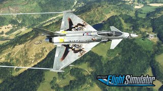 Eurofighter Typhoon takes on the Mach Loop UK in MSFS2020 [upl. by Skvorak]