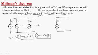 Millmans theorem  Circuits amp Systems  Lec29 [upl. by Hennie]