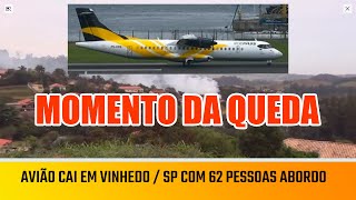 Avião cai em São Paulo com 62 abordo  veja o momento da queda [upl. by Harbert549]