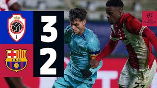 HIGHLIGHTS  ANTWERP 3 vs 2 FC BARCELONA  UEFA CHAMPIONS LEAGUE 202324 [upl. by Aihtibat]