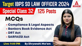 IBPS SO Law Officer 2024  Multiple Choice Questions MCQs  By Divyanshi Maam [upl. by Alfy]