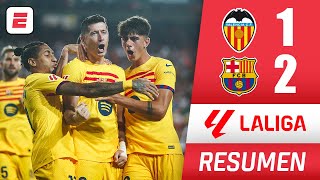 BARCELONA GANÓ 21 con DOBLETE de LEWANDOWSKI vs VALENCIA Comienza la era HANSI FLICK  La Liga [upl. by Essile]