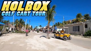 HOLBOX ISLAND Golf Cart Tour  Mexico 4k [upl. by Imaj]