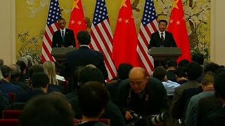 Chinese President Xi Jinping ignores a question from an American reporter [upl. by Mclyman]