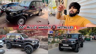 Delivery लेते ही Scorpio को लेकर Karol bagh पहुँच gye😎 Alloy Wheels🛞Changed🔥 One More Added🖤 [upl. by Bohlen]