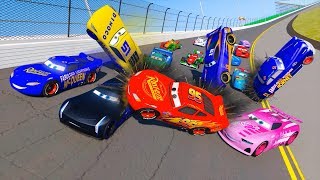 Racing Crash Cars 3 Daytona Fabulous Lightning McQueen amp Friends Jackson Storm Cruz Ramirez [upl. by Reizarf]