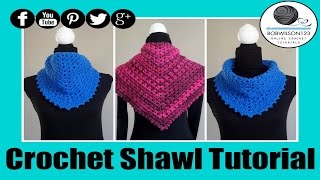 Crochet VStitch Shawl Tutorial [upl. by Salot170]