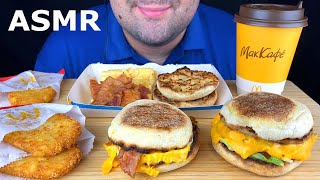 ASMR Mcdonalds Breakfast Eating Sandwich Scrambled Eggs with Bacon Crispy Hash Browns Mukbang [upl. by Basso]